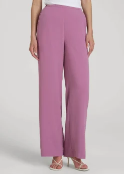 Pull-On Crepe Ultra Wide Pants for Tall Women