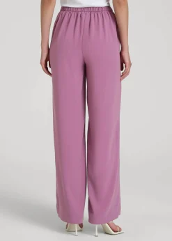 Pull-On Crepe Ultra Wide Pants for Tall Women