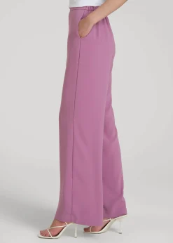 Pull-On Crepe Ultra Wide Pants for Tall Women