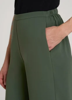 Pull-On Crepe Ultra Wide Pants for Tall Women