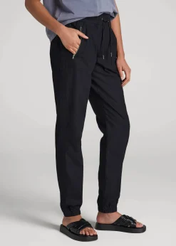 Pull-On Linen Joggers for Tall Women