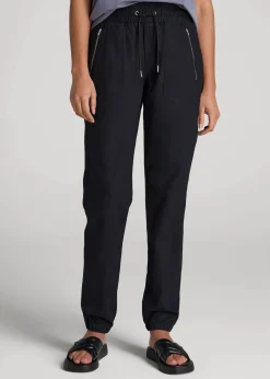 Pull-On Linen Joggers for Tall Women