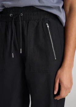 Pull-On Linen Joggers for Tall Women