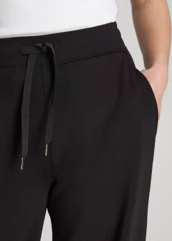 Pull-On Tie Waist Wide Leg Pants for Tall Women