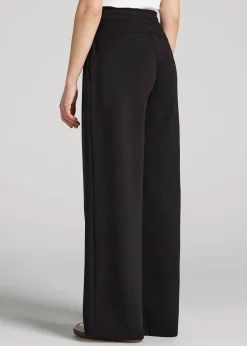 Pull-On Tie Waist Wide Leg Pants for Tall Women