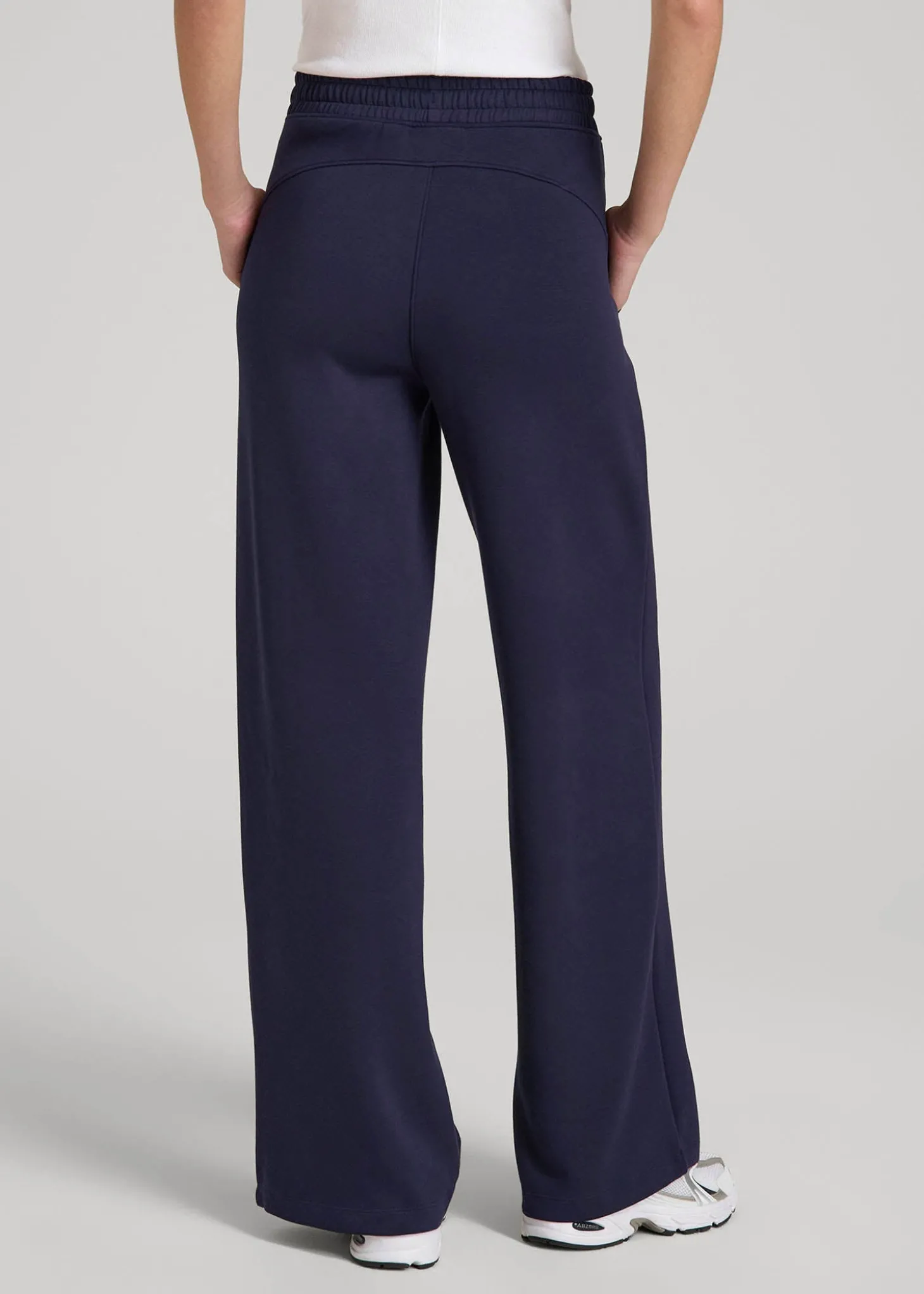 Pull-On Tie Waist Wide Leg Pants for Tall Women