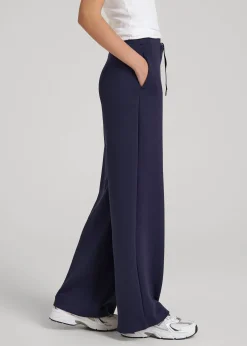 Pull-On Tie Waist Wide Leg Pants for Tall Women