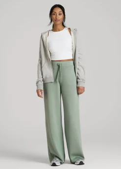Pull-On Tie Waist Wide Leg Pants for Tall Women