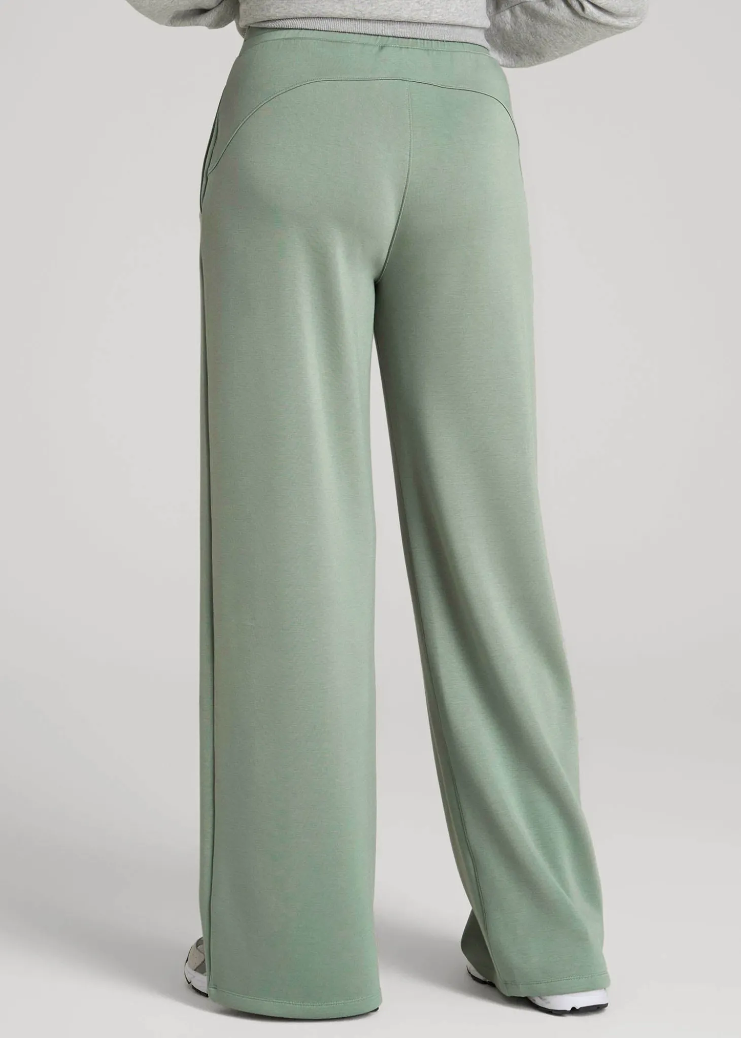 Pull-On Tie Waist Wide Leg Pants for Tall Women