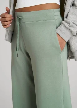 Pull-On Tie Waist Wide Leg Pants for Tall Women