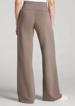 Pull-On Tie Waist Wide Leg Pants for Tall Women