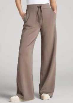 Pull-On Tie Waist Wide Leg Pants for Tall Women