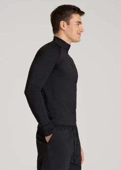 Quarter Zip Long Sleeves Rashguard for Tall Men