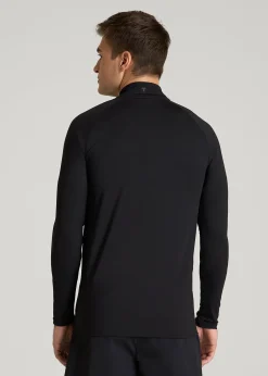 Quarter Zip Long Sleeves Rashguard for Tall Men