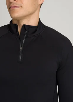 Quarter Zip Long Sleeves Rashguard for Tall Men