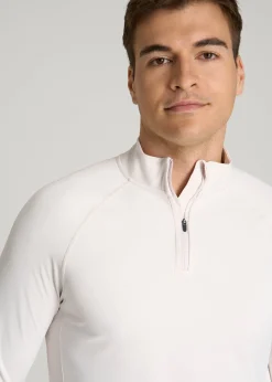 Quarter Zip Long Sleeves Rashguard for Tall Men