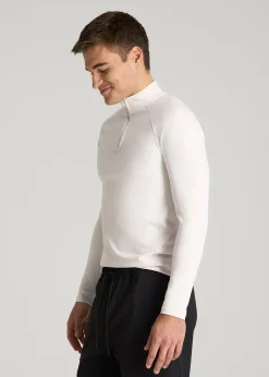 Quarter Zip Long Sleeves Rashguard for Tall Men