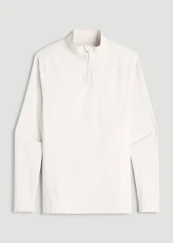 Quarter Zip Long Sleeves Rashguard for Tall Men
