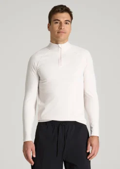 Quarter Zip Long Sleeves Rashguard for Tall Men