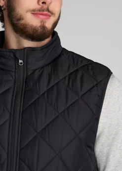 Quilted Reversible Vest for Tall Men