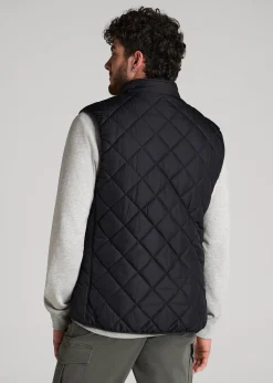 Quilted Reversible Vest for Tall Men
