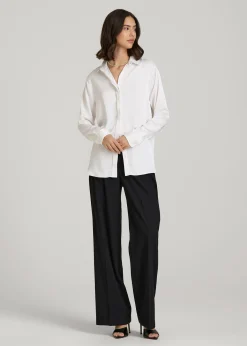 Relaxed Button-Up Blouse for Tall Women