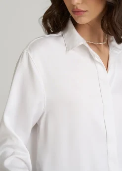 Relaxed Button-Up Blouse for Tall Women