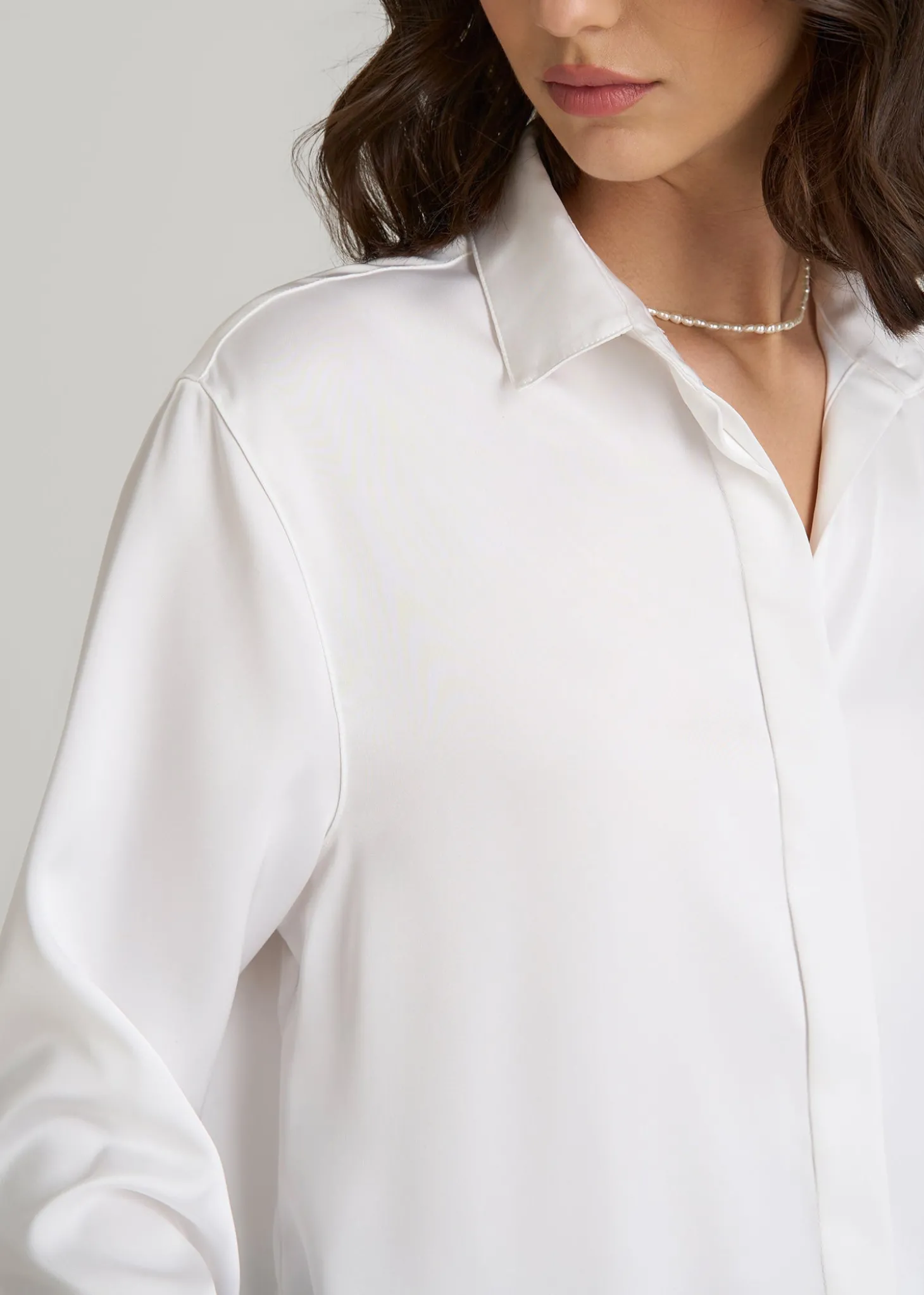 Relaxed Button-Up Blouse for Tall Women