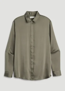 Relaxed Button-Up Blouse for Tall Women
