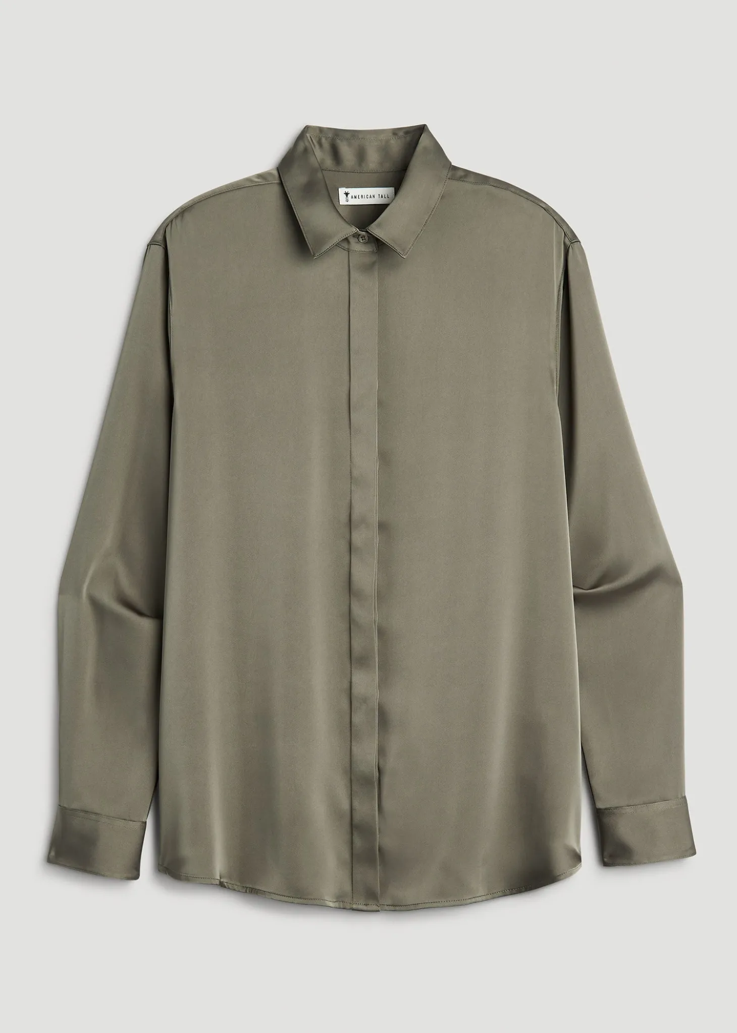 Relaxed Button-Up Blouse for Tall Women