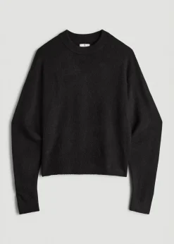 Relaxed Crewneck Wool Blend Sweater for Tall Women