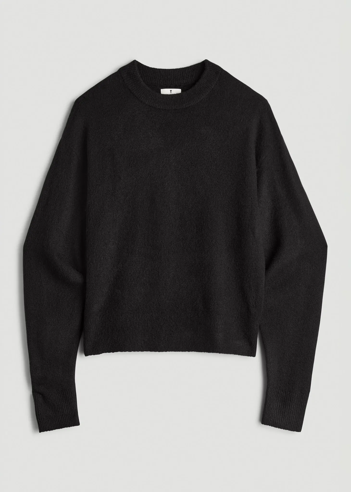 Relaxed Crewneck Wool Blend Sweater for Tall Women