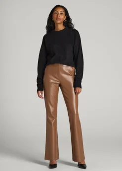Relaxed Crewneck Wool Blend Sweater for Tall Women