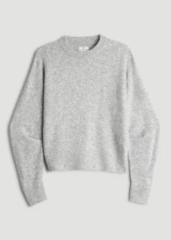Relaxed Crewneck Wool Blend Sweater for Tall Women
