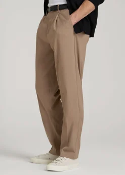 Relaxed Pleated Trousers for Tall Men