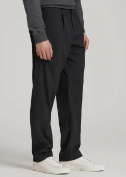 Relaxed Pleated Trousers for Tall Men
