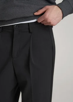 Relaxed Pleated Trousers for Tall Men