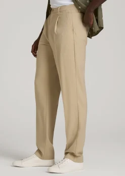 Relaxed Pleated Trousers for Tall Men