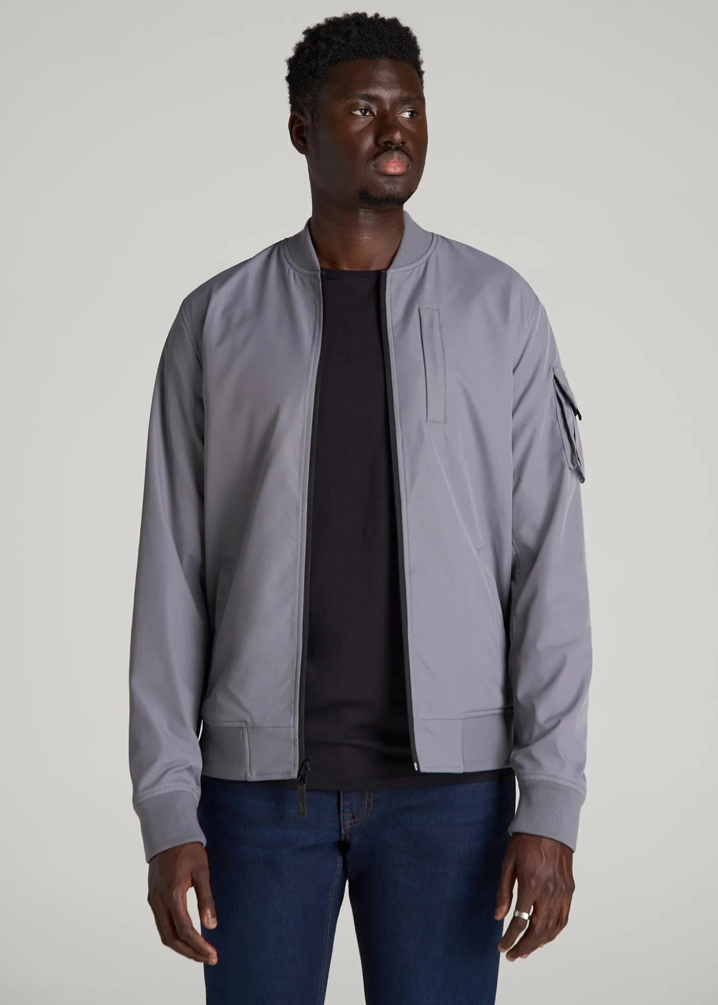 Reversible Bomber Jacket for Tall Men