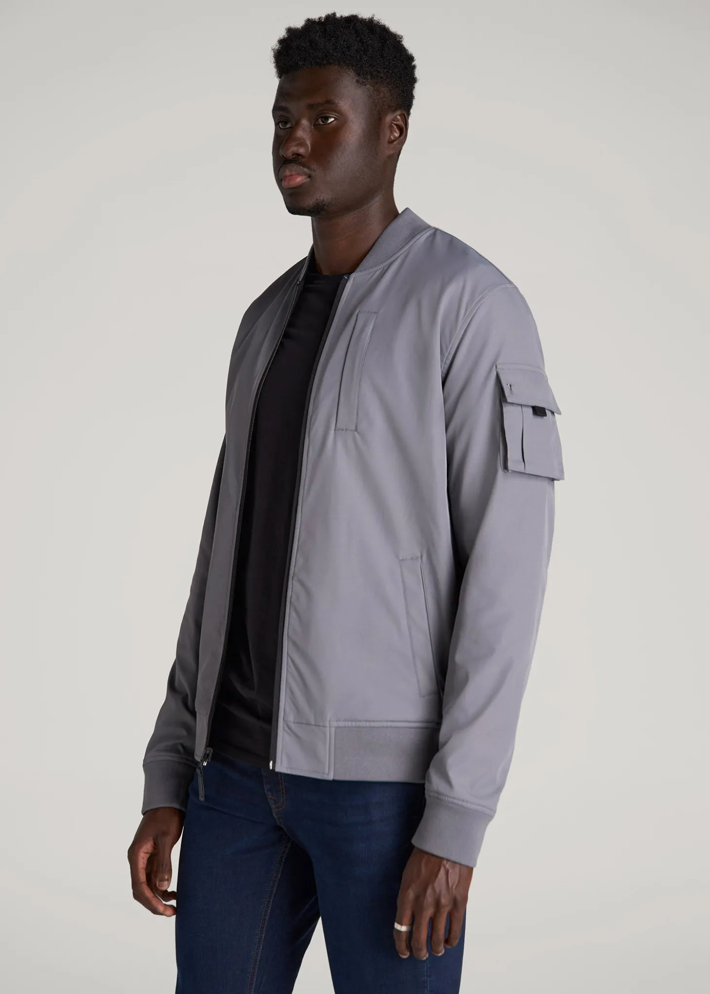 Reversible Bomber Jacket for Tall Men