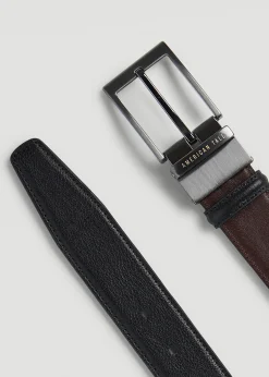 Reversible Leather Belt for Tall Men