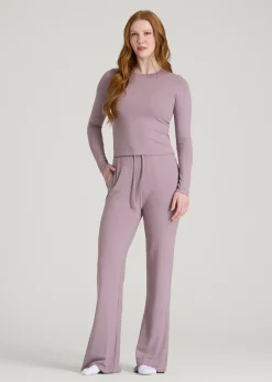 Ribbed Flare Pants for Tall Women