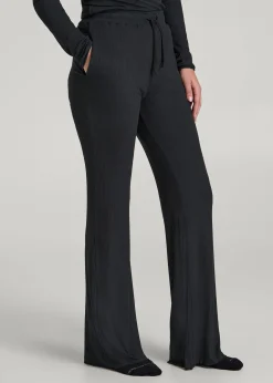 Ribbed Flare Pants for Tall Women