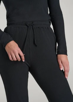 Ribbed Flare Pants for Tall Women