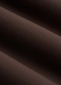 Ribbed Knit Long Sleeve Polo for Tall Women