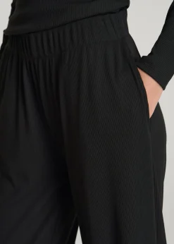 Ribbed Knit Wide Leg Pant for Tall Women
