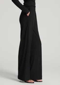 Ribbed Knit Wide Leg Pant for Tall Women