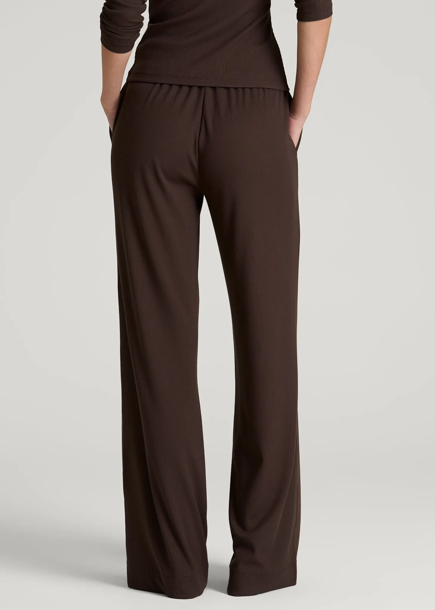 Ribbed Knit Wide Leg Pant for Tall Women