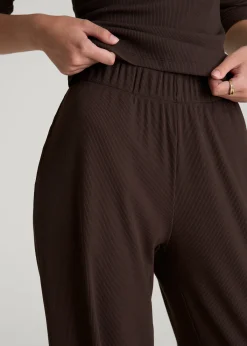 Ribbed Knit Wide Leg Pant for Tall Women