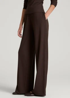 Ribbed Knit Wide Leg Pant for Tall Women